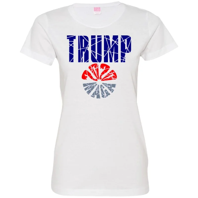Trump 2020 MAGA Ladies' T-Shirt Beaded Sequined Faux Fur