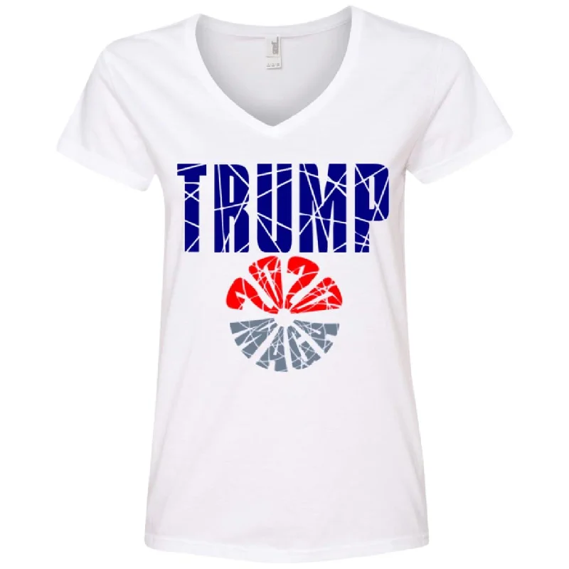 Trump 2020 MAGA V-Neck T-Shirt Seamless Knitted Crochet