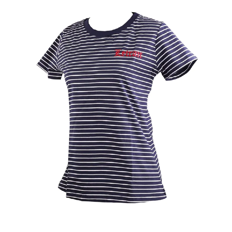 Universidad Women's Letran Candy Stripe Tee Fleece Fabric Down Fabric Feather Fabric Universidad Women's Letran Candy Stripe Tee Fleece Fabric Down Fabric Feather Fabric
