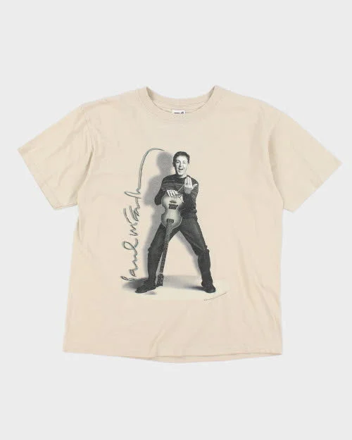 Vintage 2000's Paul McCartney Band T-Shirt - M Mesh Canvas Denim