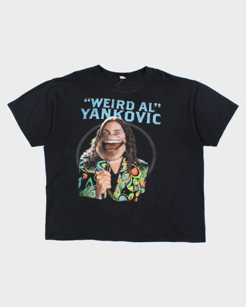 Vintage Weird Al Yankovic Tour T-Shirt - XXL Fitted T-Shirt Seamless Stretchy