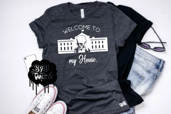 Welcome to my House Adult Shirt Wool Fabric Cashmere Fabric Tweed Fabric