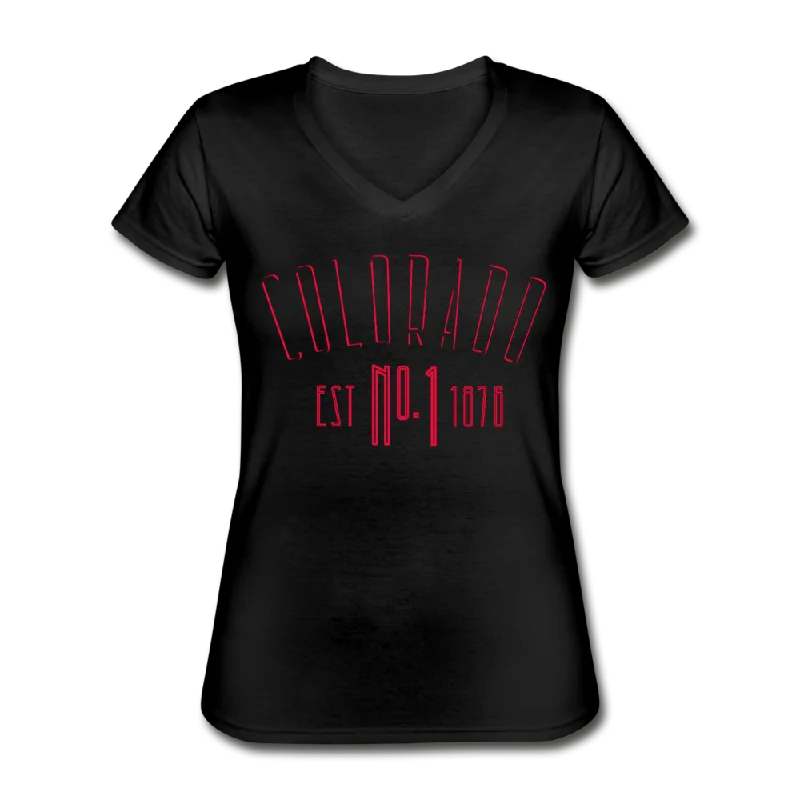 Women's Colorado V-Neck Tee Fleece Fabric Down Fabric Feather Fabric