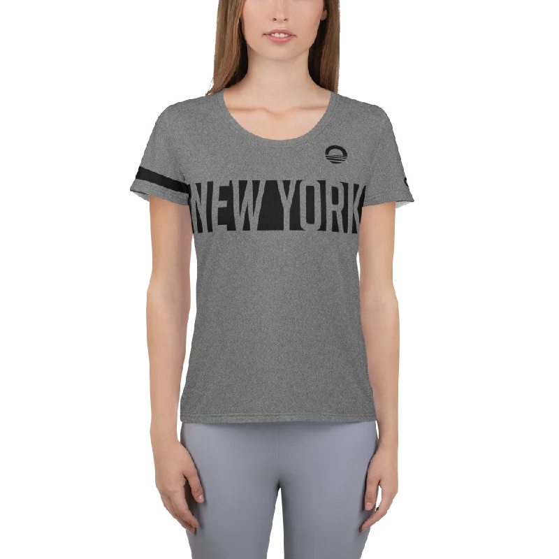 Women's Light Weight Shirt - New York Ribbed T-Shirt High Neck Heavyweight