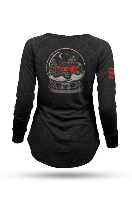 Globe Off Road - Women's Long-Sleeve Shirt Handmade Hand-knitted Hand-woven