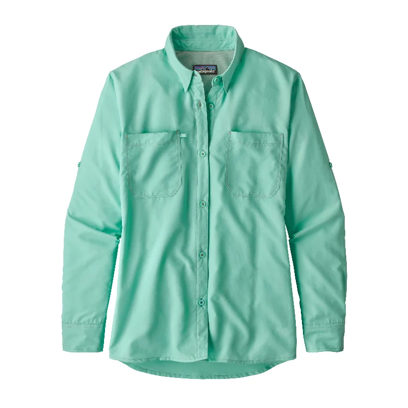 Women's Long-Sleeved Sol Patrol® Shirt Collared T-Shirt Boat Neck A-Line