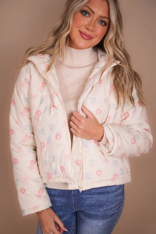 Absolutely Perfect Puffer Jacket Front Pockets Side Pockets Patch Pockets