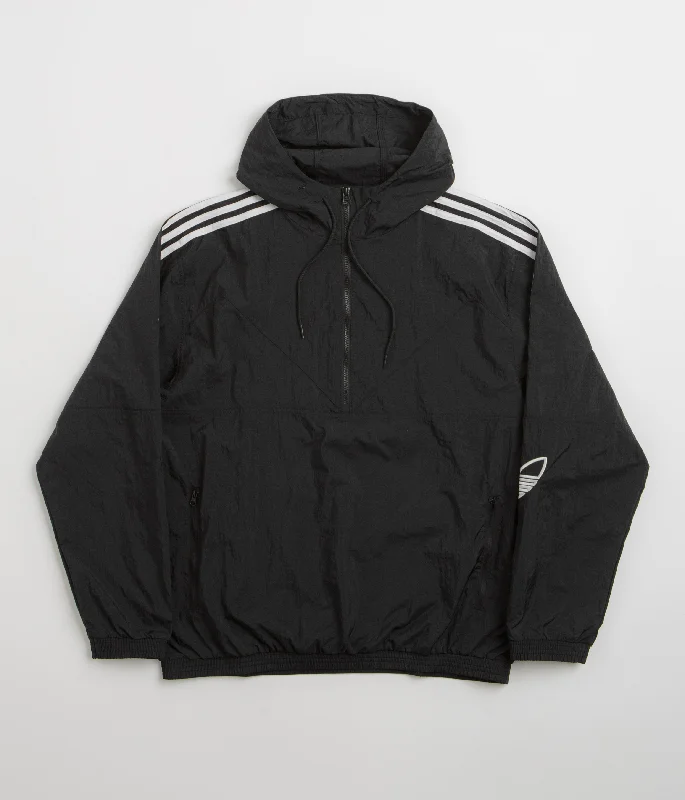 Adidas Classic Anorak Jacket - Black Tailored Jacket Straight Jacket A-Line Jacket