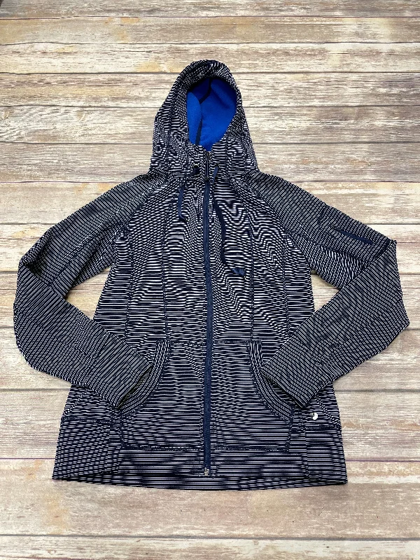 Athletic Jacket By 90 Degrees By Reflex In Navy, Size: M Satin Jacket Silk Jacket Chiffon Jacket