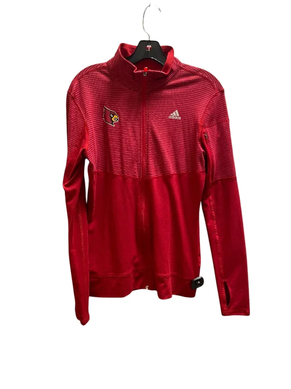 Athletic Jacket By Adidas In Red, Size: S Faux Fur Fabric Real Fur Fabric Shearling Fabric Athletic Jacket By Adidas In Red, Size: S Faux Fur Fabric Real Fur Fabric Shearling Fabric