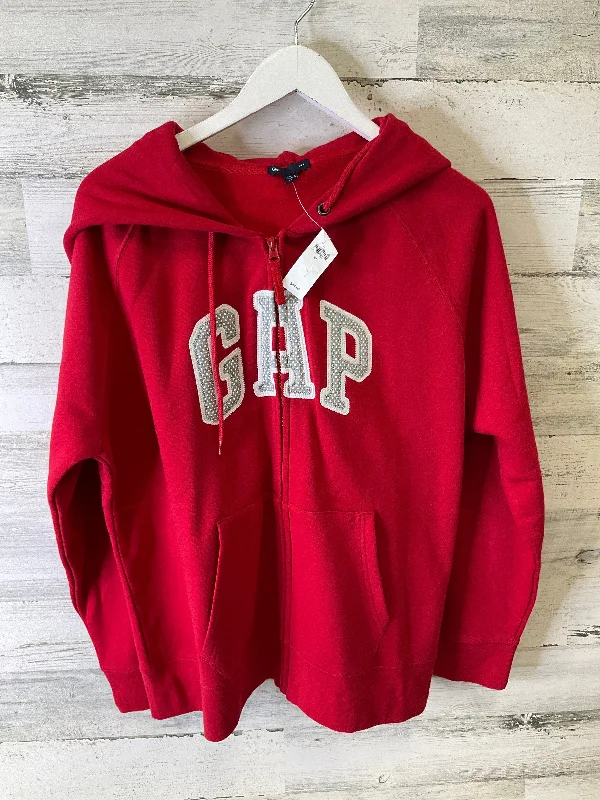 Athletic Jacket By Gap In Red, Size: Xxl Appliqued Jacket Beaded Jacket Sequined Jacket