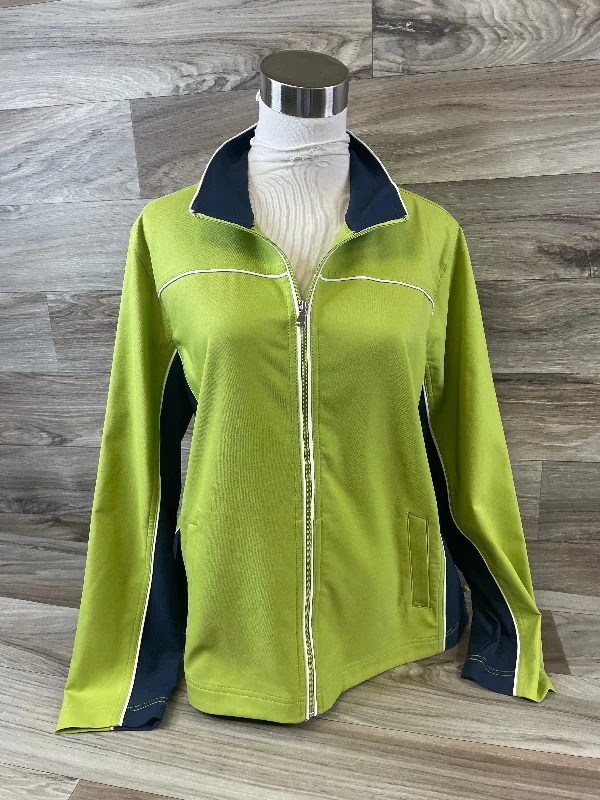 Athletic Jacket By Made For Life In Blue & Green, Size: Xl Stand-Up Collar Roll-Neck Collar Turtle Neck