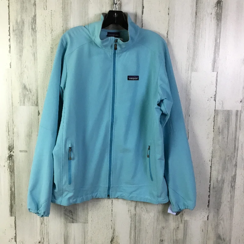 Athletic Jacket By Patagonia In Blue, Size: Xl Front Pockets Side Pockets Patch Pockets