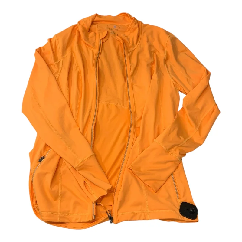 Athletic Jacket By Tangerine In Orange, Size: Xl Fleece Fabric Down Fabric Feather Fabric