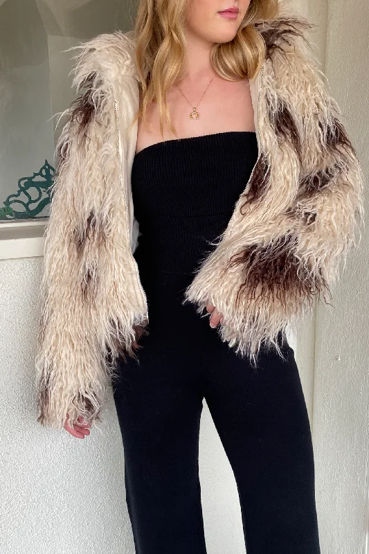 Shaggy Sherpa Jacket Satin Jacket Silk Jacket Chiffon Jacket