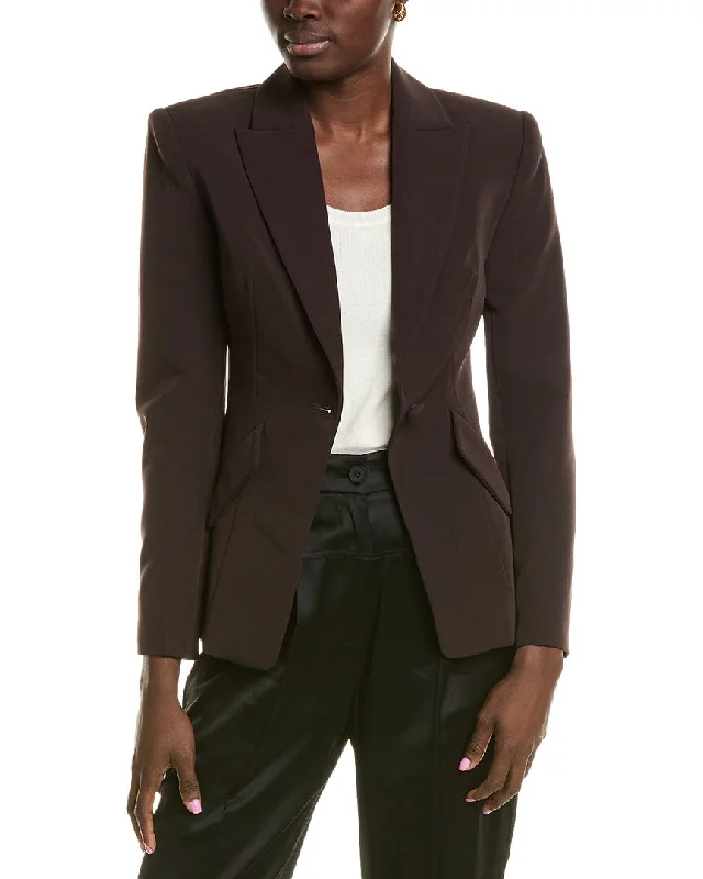 BCBGMAXAZRIA Slim Fit Jacket Cotton Fabric Linen Fabric Terry Fabric