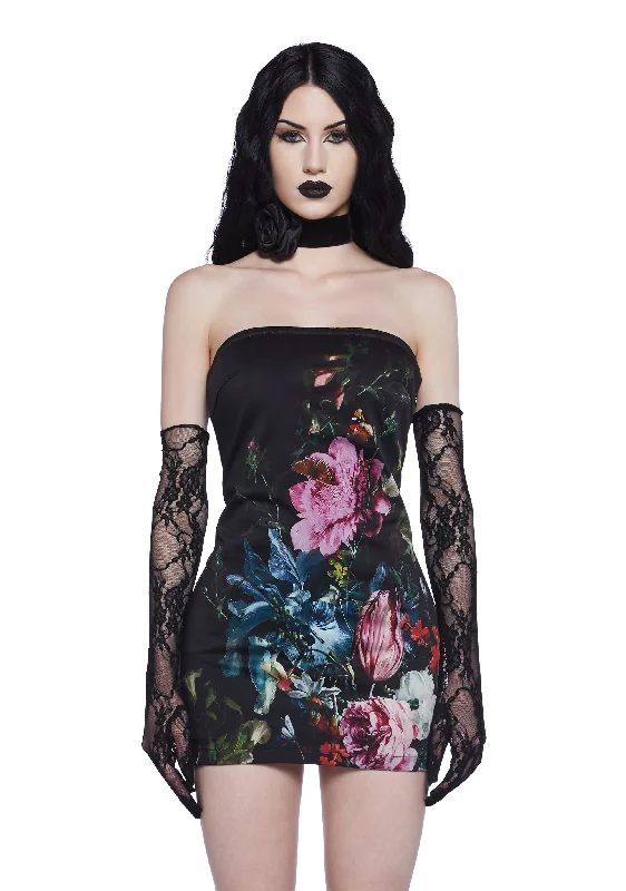 Beauty In Darkness Mini Dress Fashionable Polka Dot Mini Dress