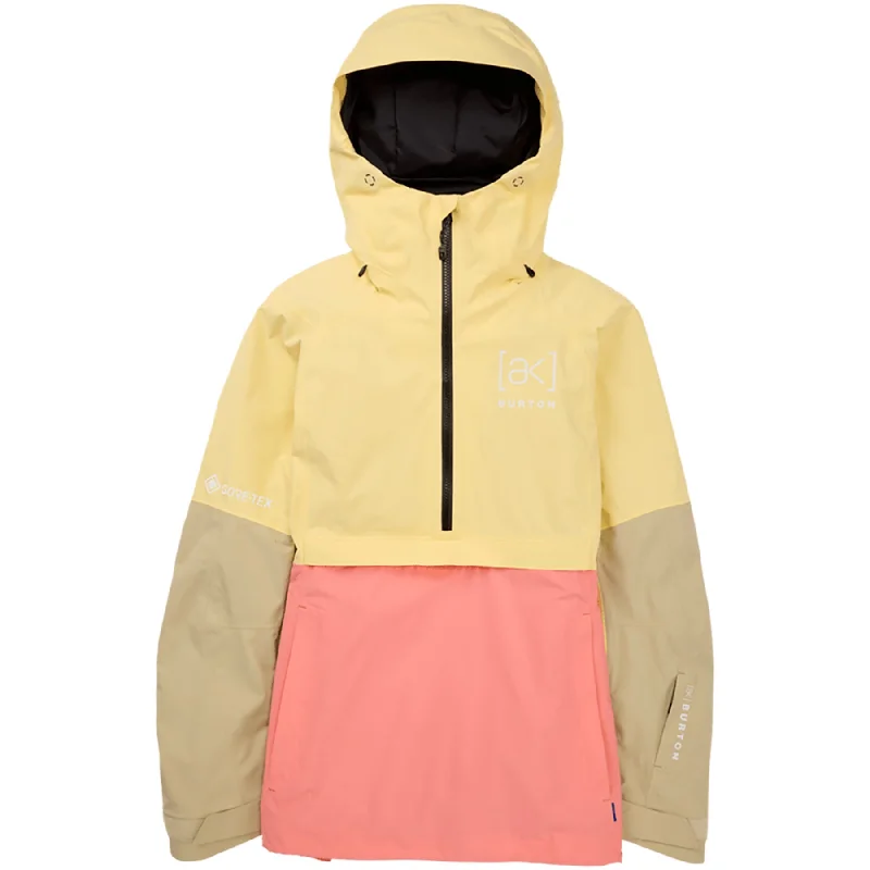 Burton Women's [ak] Kimmy GORE-TEX 2L Anorak Jacket 2024 Zippered Front Buttoned Front Snap Front