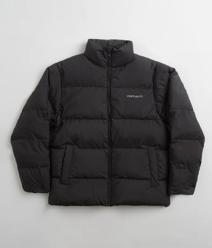 Carhartt Springfield Jacket - Black / Blacksmith Herringbone Jacket Houndstooth Jacket Plaid Jacket