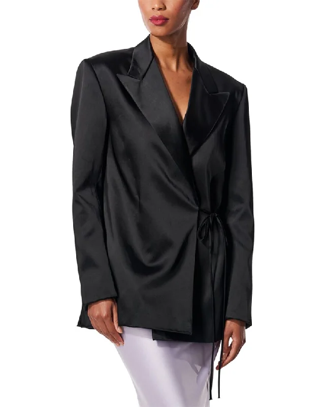 Carolina Herrera Wrap Front Jacket Wool Jacket Cashmere Jacket Tweed Jacket