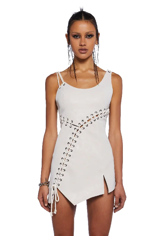 Chamber Lace-Up Mini Dress Stylish Summer Mini Dress