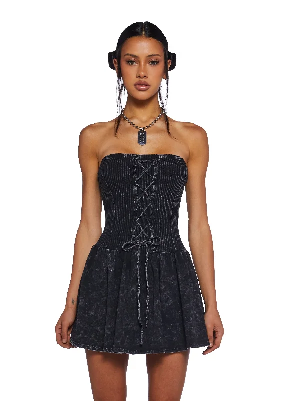 Chaos Theory Mini Dress - Black Trendy Lace Mini Dress