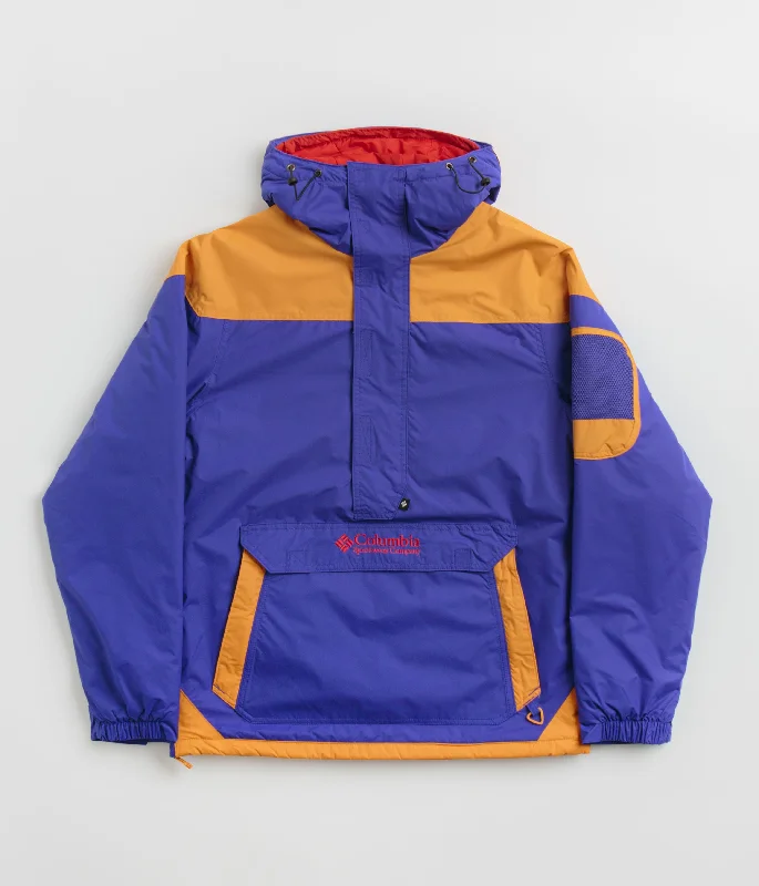 Columbia Challenger II Insulated Pullover Jacket - Clematis Blue / Sunstone Welt Pockets Slit Pockets Flap Pockets