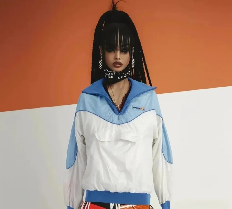 Ellesse Italy Vintage L / XL women jacket windbreaker anorak festival 80s Welt Pockets Slit Pockets Flap Pockets Ellesse Italy Vintage L / XL women jacket windbreaker anorak festival 80s Welt Pockets Slit Pockets Flap Pockets