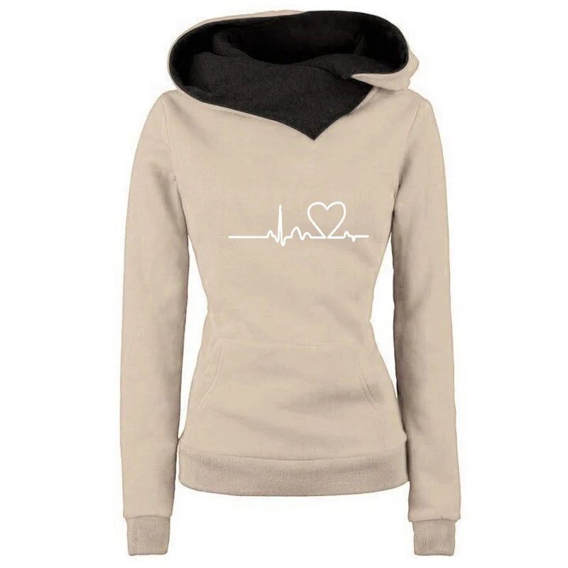 HAUGHOR  Loose Hooded Jackets – Women’s Knit Fabric Woven Fabric Fleece Fabric
