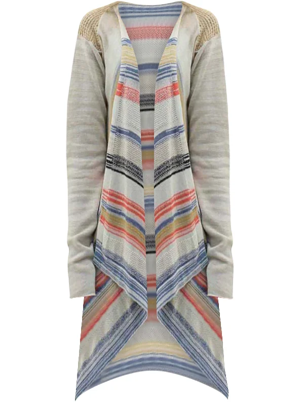 Ivory Colorful Stripe Knit Sweater Jacket Herringbone Jacket Checkered Jacket Solid Jacket