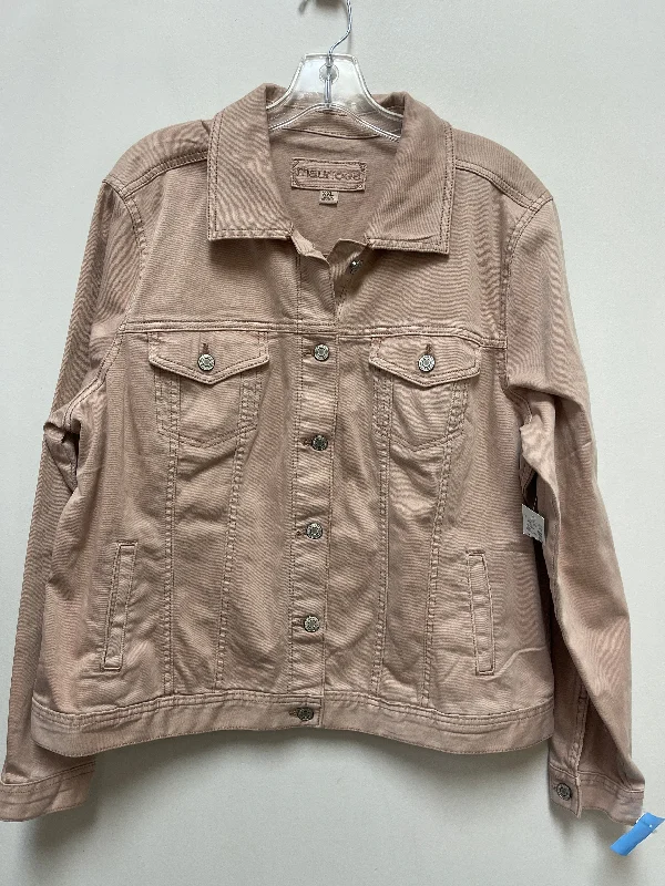 Jacket Denim By Maurices In Cream Denim, Size: 2x Hooded Jacket Caped Jacket Shawl Collar Jacket