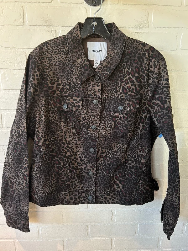 Jacket Denim By Nine West In Black & Brown, Size: Xl Oversized Jacket Tailored Jacket Straight Jacket Jacket Denim By Nine West In Black & Brown, Size: Xl Oversized Jacket Tailored Jacket Straight Jacket