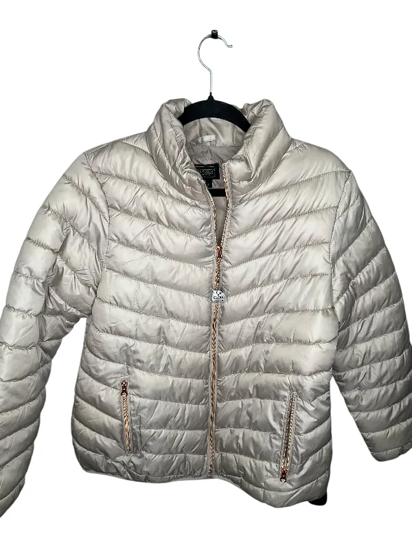 Jacket Puffer & Quilted By Cherokee In Gold, Size: L Ribbed Jacket Pleated Jacket Ruffled Jacket