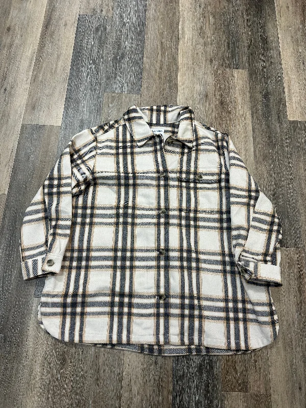 Jacket Shirt By Old Navy In Cream, Size: Xxl Fleece Jacket Down Jacket Parka