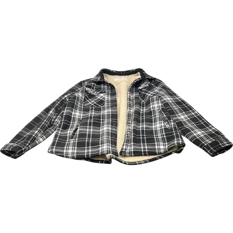 Jacket Shirt By Sage In Black & White, Size: Xl Jersey Jacket Tulle Jacket Batik Jacket