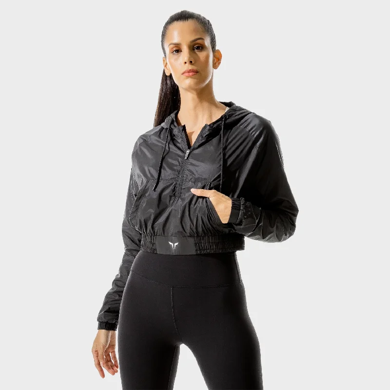 LAB360° Crop Jacket - Black Denim Jacket Leather Jacket Suede Jacket