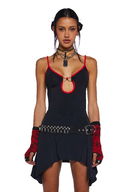 Let’s Rebel Mini Dress Cozy Cowl Neck Mini Dress
