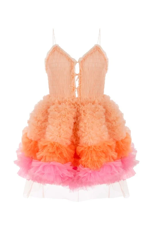LOVE V-NECK MINI DRESS Fashionable Button-Front Mini Dress