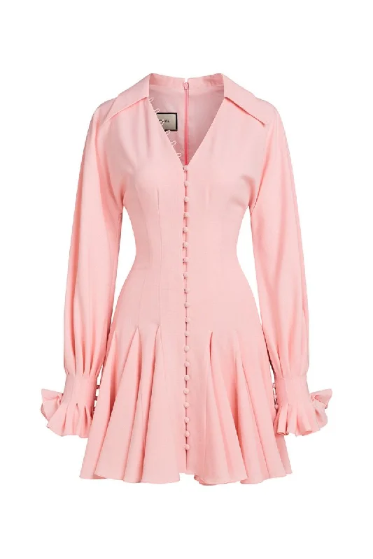 MOANA PINK PEPLUM MINI DRESS Fashionable Denim Mini Dress