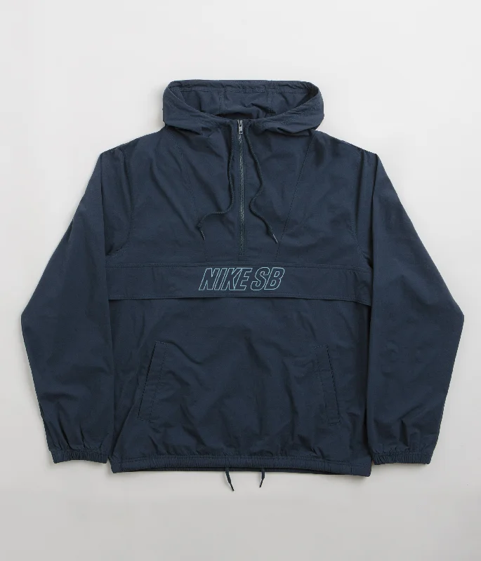 Nike SB Anorak Jacket - Armory Navy / Denim Turquoise Cardigan Sweater Pullover