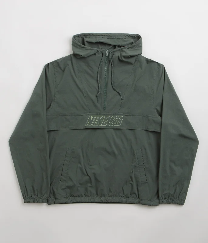 Nike SB Anorak Jacket - Vintage Green / Oil Green Notch Collar Jacket Peter Pan Collar Jacket Cowl Neck Jacket