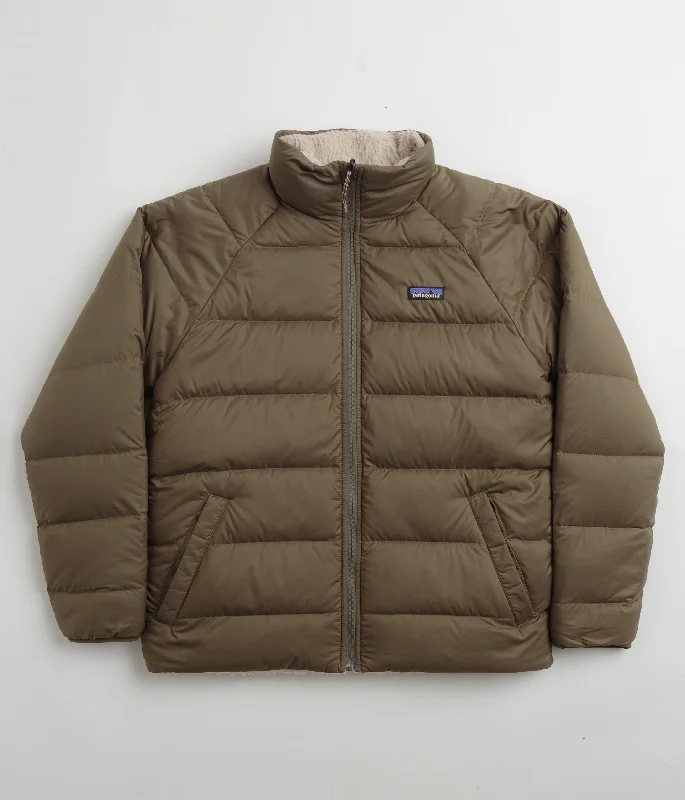 Patagonia Reversible Silent Down Jacket - Basin Green Quilted Jacket Puffer Jacket Insulated Jacket