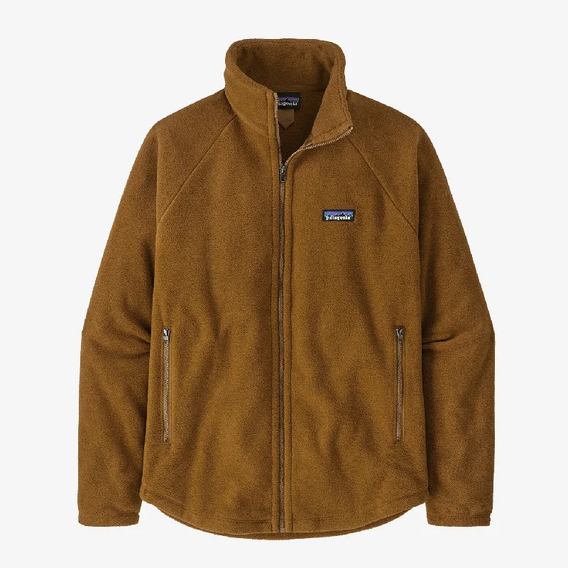 Women's Classic Microdini Fleece Jacket - Shelter Brown Knit Jacket Woven Jacket Fleece Jacket