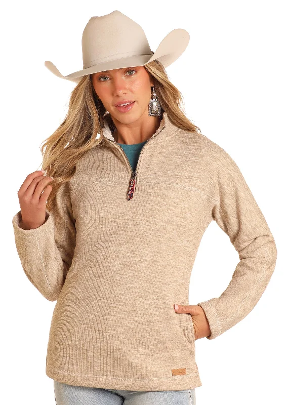 Berber Lined 1/4 Zip Jacket - Natural Insulated Jacket Fitted Jacket Loose Jacket
