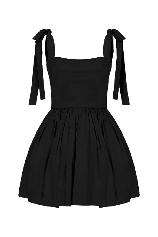 SIBBY NOIR A-LINE MINI DRESS Elegant Tulle Mini Dress
