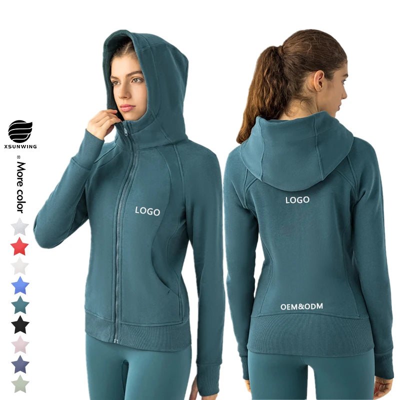 Sports Wear Hoodie Jacket for Women With Thick Zipper - Full Zip Fitness Coat Running Sweater WDQ028 Striped Jacket Polka Dot Jacket Floral Jacket Sports Wear Hoodie Jacket for Women With Thick Zipper - Full Zip Fitness Coat Running Sweater WDQ028 Striped Jacket Polka Dot Jacket Floral Jacket