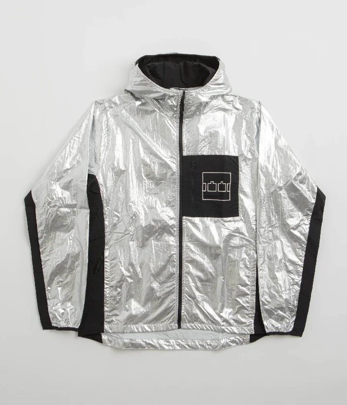 The Trilogy Tapes Lightweight Jacket - Silver Zippered Front Buttoned Front Snap Front The Trilogy Tapes Lightweight Jacket - Silver Zippered Front Buttoned Front Snap Front