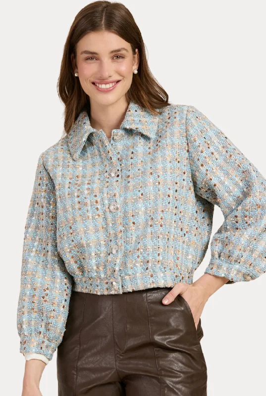 Tyler Boe Harper Boucle Jacket Print Jacket Jacquard Jacket Patchwork Jacket