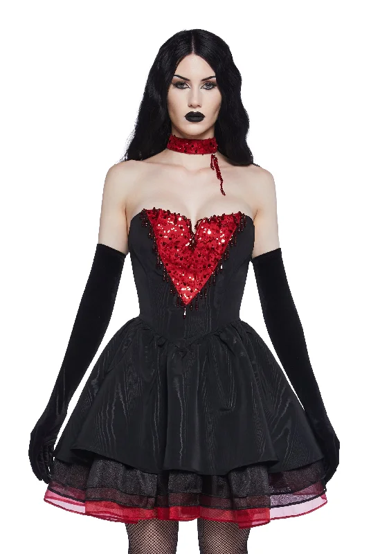 Vampire’s Kiss Mini Dress Stylish Short Sleeve Mini Dress