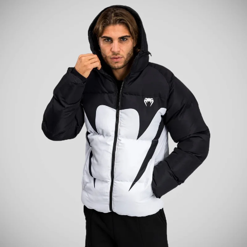 Venum Attack Down Jacket Black/White Snapped Jacket Toggled Jacket Drawstring Jacket Venum Attack Down Jacket Black/White Snapped Jacket Toggled Jacket Drawstring Jacket
